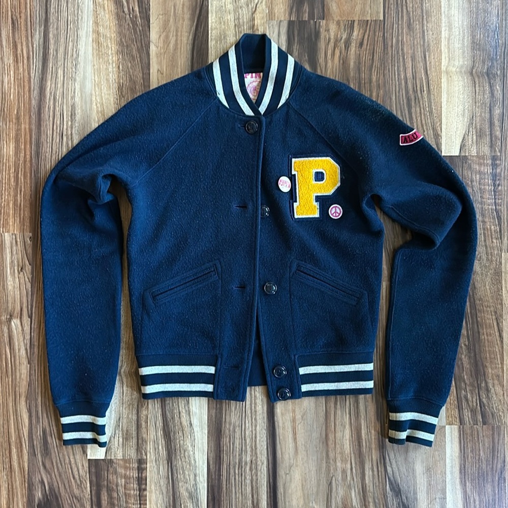 Vintage PINK Varsity Jacket Size XS